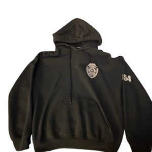 Gildan Black Police Academy Hoodie with Graphics